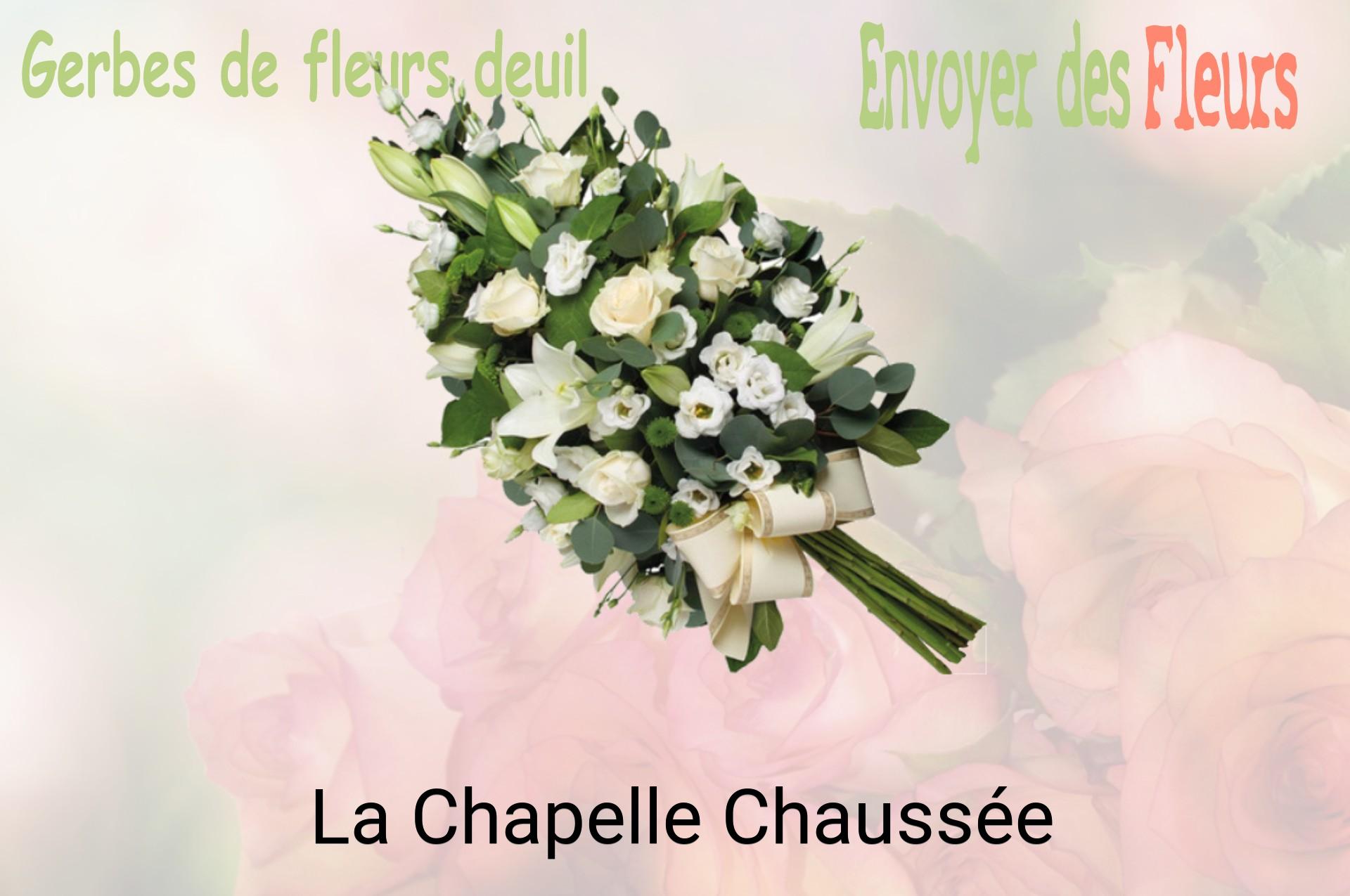 Gerbe de fleurs de deuil livrée à La Chapelle-Chaussée